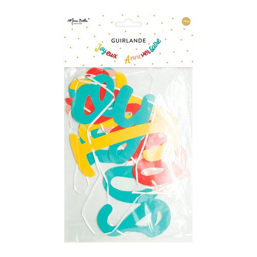 MULTICOLOR HAPPY BIRTHDAY GARLAND 2M50 