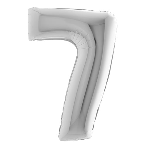 Ballon mylar 36 cm "7" argent