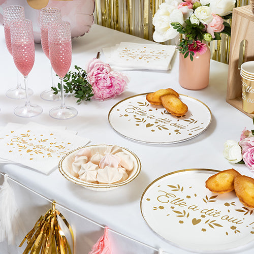 20 serviettes 33x33 cm elle a dit oui