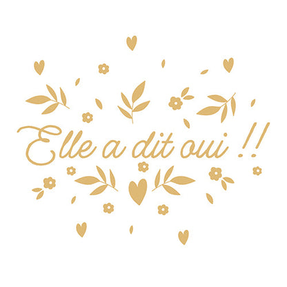 20 serviettes 33x33 cm elle a dit oui