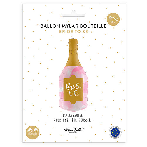 Ballon mylar bouteille bride to be 31x80 cm