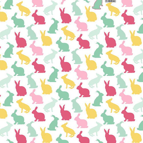 20 serviettes 33x33cm lapin en folie menthe