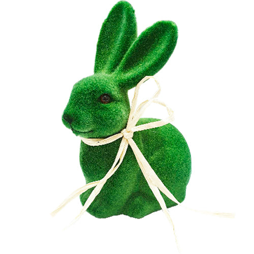 GREEN VELVET RABBIT 12X8X15.3 CM 