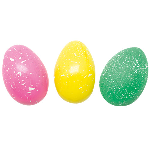 BOX OF 6 YELLOW/GREEN/PINK EASTER EGGS 