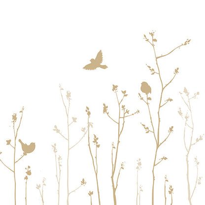 20 serviettes 33x33cm  joyeuse nature dore