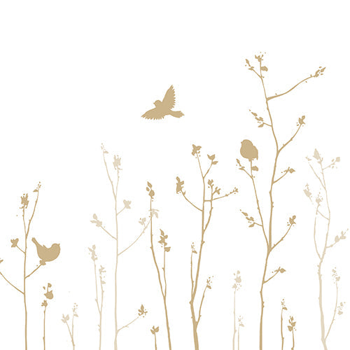 20 serviettes 33x33cm  joyeuse nature dore