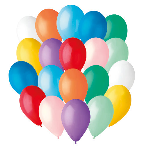 20 LATEX BALLOONS 26CM MULTICOLOR ASSORTMENT 