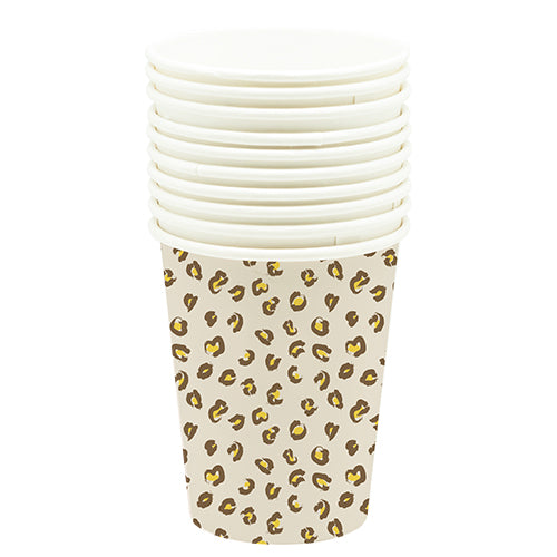 10 21 CL MINI LEOPARD CARDBOARD CUPS 