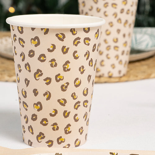 10 21 CL MINI LEOPARD CARDBOARD CUPS 