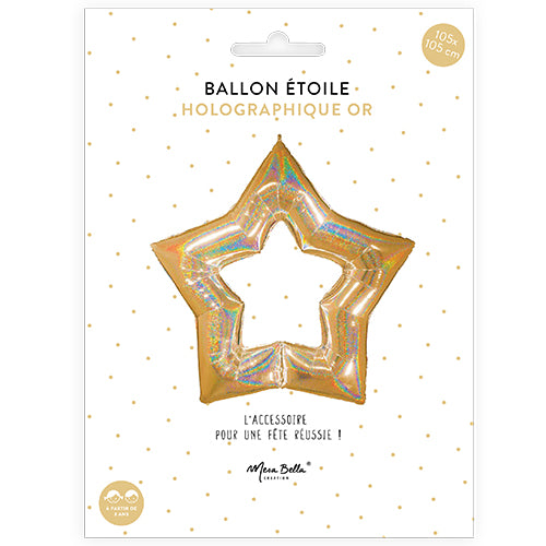 BALLON MYLAR FORME POCHOIR ETOILE 96CM