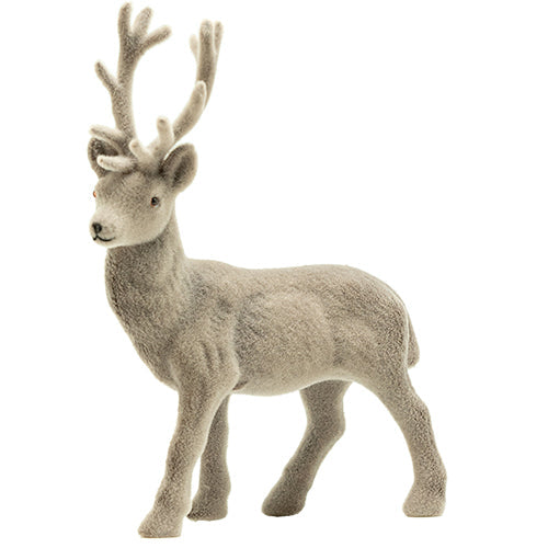 Renne en velours beige 18cm
