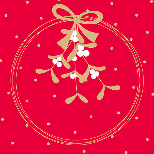 20 serviettes 33x33cm boule de noel chic