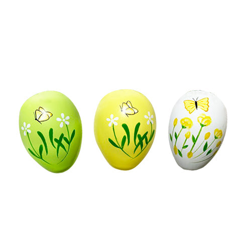 Boite de 6 œufs dans le jardin vert/jaune/blanc