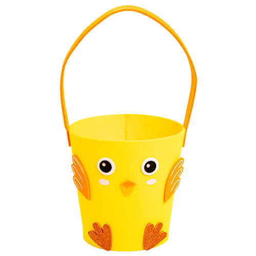 Panier en feutrine poussins kawaii 14x14x15cm