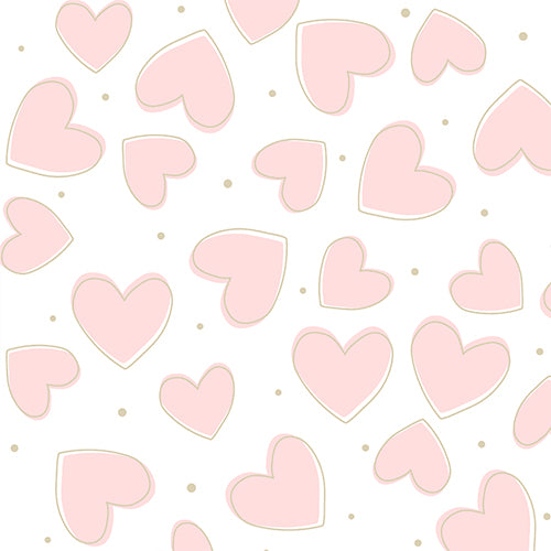 20 NAPKINS 33X33CM UNCONDITIONAL LOVE BABY PINK 