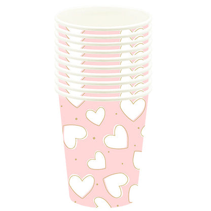 10 gobelets 21cl un amour inconditionnel rose laye