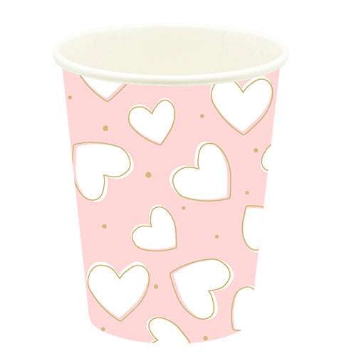 10 gobelets 21cl un amour inconditionnel rose laye