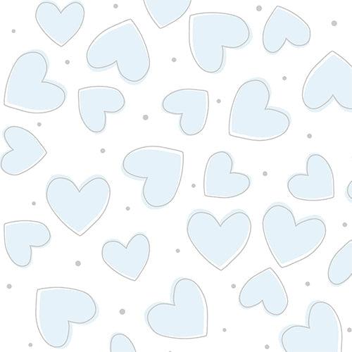 20 serviettes 33x33cm un amour inconditionnel bleu layette
