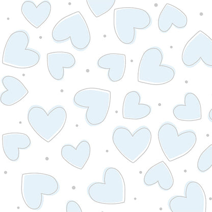 20 serviettes 33x33cm un amour inconditionnel bleu layette