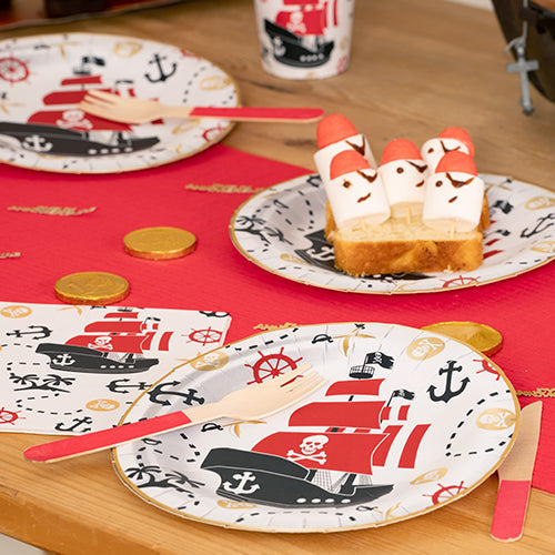6 assiettes ø18 cm bateau pirate