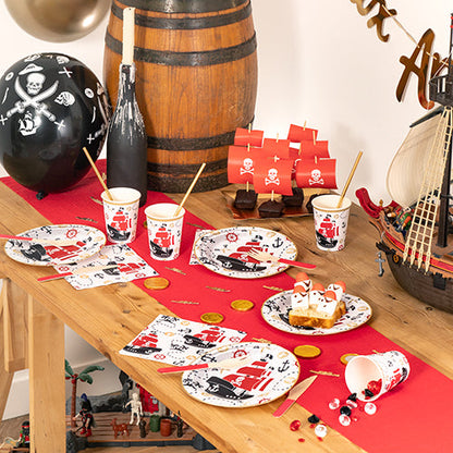 20 serviettes 33x33cm bateau pirate