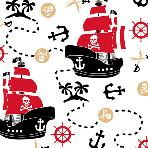 20 NAPKINS 33X33CM PIRATE SHIP