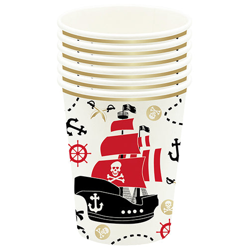 6 21CL PIRATE SHIP CUPS 