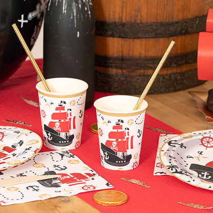 6 gobelets 21cl bateau pirate