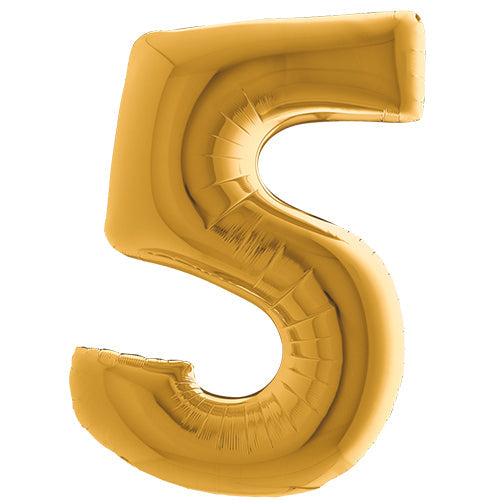 Ballon mylar 36 cm "5" or