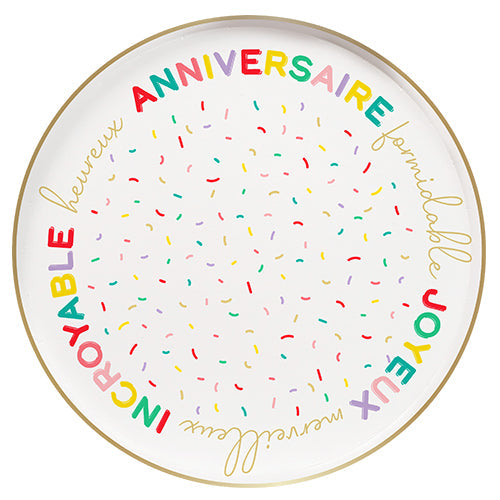 6 assiettes gamme air ø18 cm confettis pop