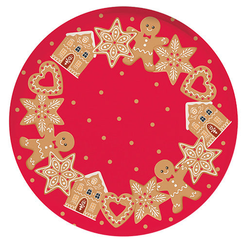 8 assiettes gamme air 23cm couronne de biscuits pain d'epices