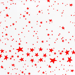 16 serviettes celeste 40x40cm chemin etoile rouge fond blanc