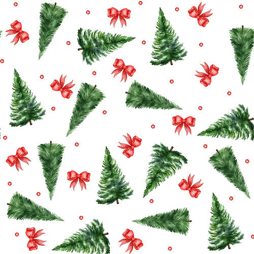 20 serviettes 33x33cm meli melo de sapins pois rou