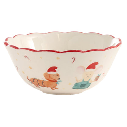 Bol en porcelaine 12,5 cm conte de noel