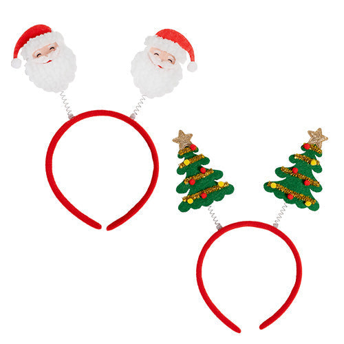 Serre-tete 19x14cm père noel ou sapin décoré